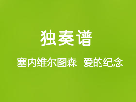 塞内维尔图森《爱的纪念》吉他谱C调吉他指弹独奏谱