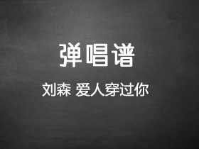 刘森《爱人穿过你》吉他谱G调吉他弹唱谱