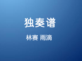 林赛《雨滴》吉他谱A调吉他指弹独奏谱_考级四级