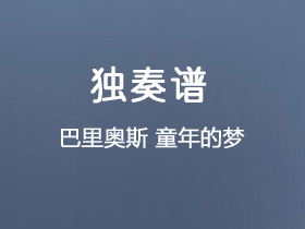 巴里奥斯《童年的梦》吉他谱C调吉他指弹独奏谱_考级五级