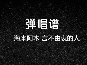 海来阿木《言不由衷的人》吉他谱G调吉他弹唱谱