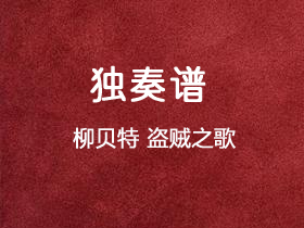 柳贝特《盗贼之歌》吉他谱D调吉他指弹独奏谱_考级六级