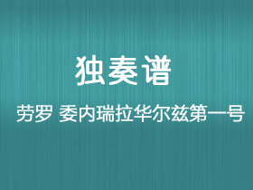 劳罗《委内瑞拉华尔兹第一号》吉他谱D调吉他指弹独奏谱_考级四级