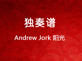 Andrew Jork《阳光》吉他谱D调吉他指弹独奏谱_考级七级