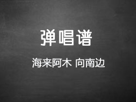 海来阿木《向南边》吉他谱C调吉他弹唱谱