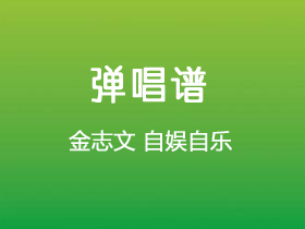 金志文《自娱自乐》吉他谱C调吉他弹唱谱