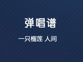 一只榴莲《人间》吉他谱C调吉他弹唱谱