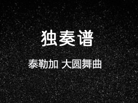 泰勒加《大圆舞曲》吉他谱A调吉他指弹独奏谱_考级五级