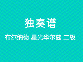 布尔纳德《星光华尔兹》吉他谱C调吉他指弹独奏谱