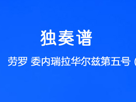 劳罗《委内瑞拉华尔兹第五号（女郎）》吉他谱G调吉他指弹独奏谱