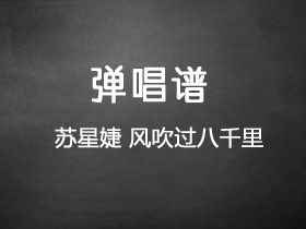 苏星婕《风吹过八千里》吉他谱G调吉他弹唱谱