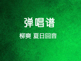 柳爽《夏日回音》吉他谱G调吉他弹唱谱