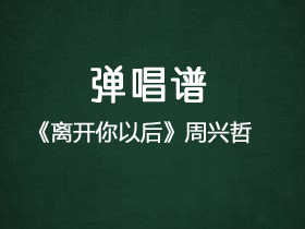 周兴哲《离开你以后》吉他谱C调吉他弹唱谱