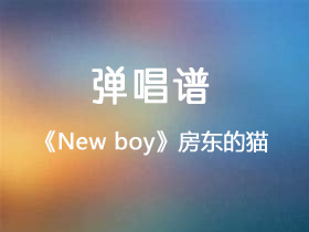 房东的猫《New Boy》吉他谱G调吉他弹唱谱