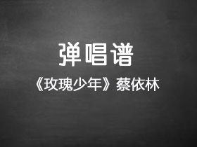 蔡依林《玫瑰少年》吉他谱C调吉他弹唱谱