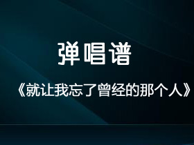 陈硕子《就让我忘了曾经的那个人》吉他谱C调吉他弹唱谱