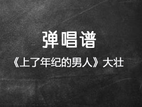 大壮《上了年纪的男人》吉他谱G调吉他弹唱谱