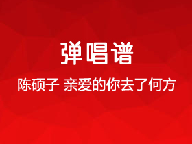 陈硕子《亲爱的你去了何方》吉他谱C调吉他弹唱谱